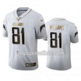 Camiseta Hombre NFL Los Angeles Chargers Mike Williams 81 Nike Blanco Golden Edition 100th